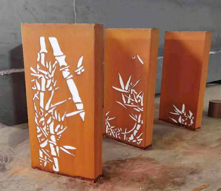 张北锈钢板灯箱